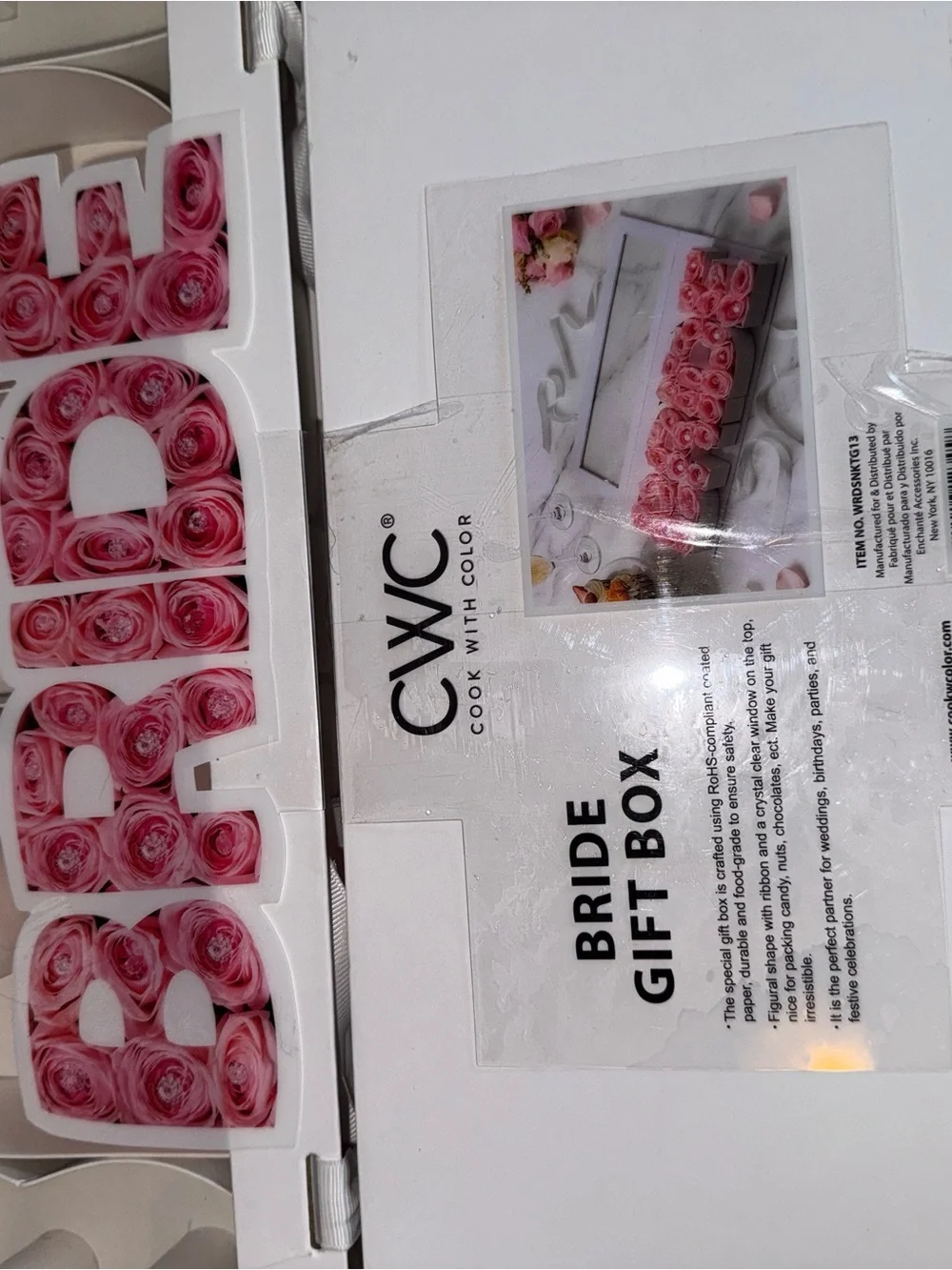 NWT CWC BRIDE Rose Gift Box Bridal Shower Bachelorette